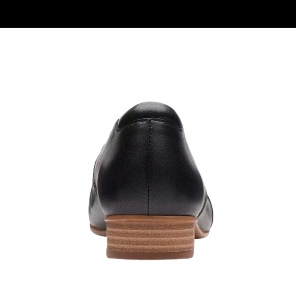 Clarks Juliet Palm Black Leather Shoes - Picture 8 of 9